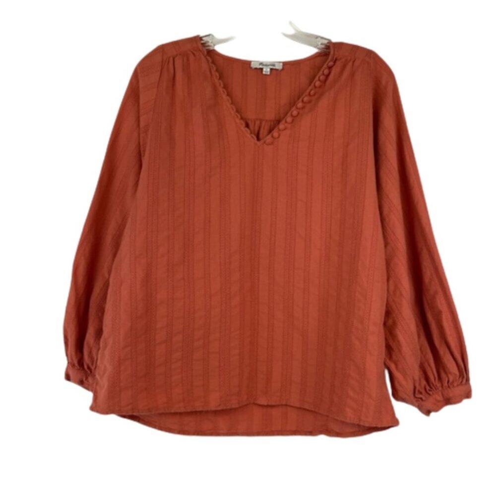 Madewell Raglan Peasant blouse in Stripe style L7094 Size Small